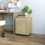 Armadietto con Ruote Rovere Sonoma 45x38x54cm Legno Multistrato
