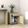 Armadietto con Ruote Rovere Sonoma 45x38x54cm Legno Multistrato