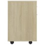 Armadietto con Ruote Rovere Sonoma 45x38x54cm Legno Multistrato