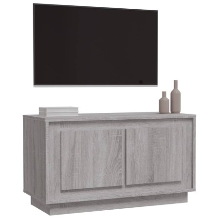 Mobile Porta TV Grigio Sonoma 80x35x45 cm in Legno Multistrato