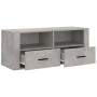 Mobile per TV Grigio Cemento 100x35x40 cm Legno Multistrato