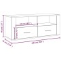 Mobile per TV Grigio Cemento 100x35x40 cm Legno Multistrato