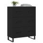 Credenza Nera 69,5x34x90 cm in Legno Multistrato