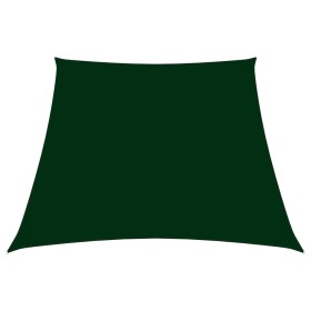 Parasole a Vela in Tela Oxford a Trapezio 2/4x3 m Verde Scuro