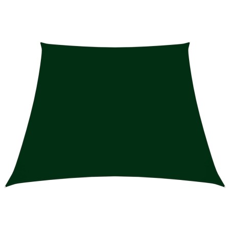 Parasole a Vela in Tela Oxford a Trapezio 2/4x3 m Verde Scuro