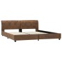 Giroletto Marrone in Similpelle Scamosciata 160x200 cm