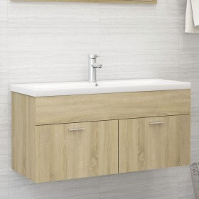 Mobile Lavabo Rovere Sonoma 100x38,5x46 cm in Legno Multistrato