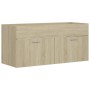 Mobile Lavabo Rovere Sonoma 100x38,5x46 cm in Legno Multistrato