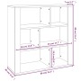Credenza Nera 80x30x80 cm in Legno Multistrato