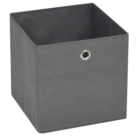 Contenitori 4 pz in Tessuto non Tessuto 28x28x28 cm Grigio