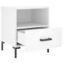 Comodini 2 pz Bianchi 40x35x47,5 cm in Legno Multistrato