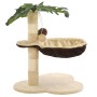 Albero per Gatti con Tiragraffi in Sisal 50cm Beige e Marrone