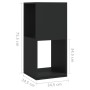 Armadietto Girevole Nero 34,5x34,5x75,5 cm Truciolato