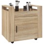 Carrello Scrivania rovere sonoma 60x45x60 cm Legno Multistrato