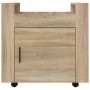 Carrello Scrivania rovere sonoma 60x45x60 cm Legno Multistrato