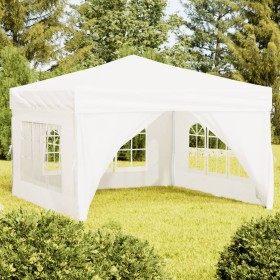 Tenda per Feste Pieghevole con Pareti Laterali Bianco 3x3 m