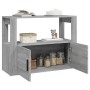 Credenza Grigio Sonoma 80x30x60 cm in Legno Multistrato