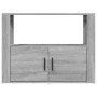 Credenza Grigio Sonoma 80x30x60 cm in Legno Multistrato