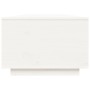 Tavolino da Salotto Bianco 80x50x35,5 cm Legno Massello di Pino