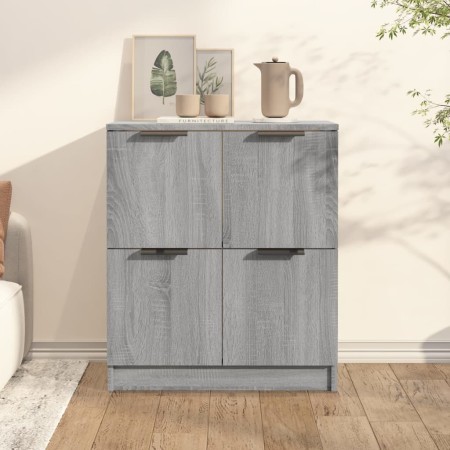 Credenza Grigio Sonoma 60x30x70 cm in Legno Multistrato