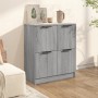 Credenza Grigio Sonoma 60x30x70 cm in Legno Multistrato