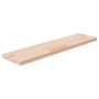 Ripiano 80x20x2,5 cm Legno Massello di Rovere Non Trattato