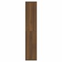 Mobile da Bagno a Specchio con LED Rovere Marrone 91x15x76,5 cm