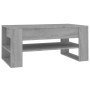 Tavolino da Salotto Grigio Sonoma 102x55x45cm Legno Multistrato