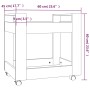 Carrello Scrivania Rovere Marrone 60x45x60 cm Legno Multistrato