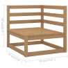 Set Divani da Giardino 6 pz Miele in Legno Massello di Pino