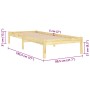 Giroletto in Legno Massello 75x190 cm Small Single