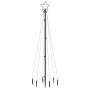 Albero di Natale con Puntale Bianco Freddo 108 LED 180 cm