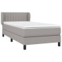 Giroletto a Molle con Materasso Grigio Chiaro100x200 cm Tessuto