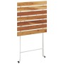 Set Bistrò Pieghevole 3pz in Legno Massello di Acacia e Acciaio