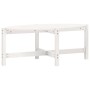 Tavolino da Salotto Bianco 118x63x45 cm Legno Massello di Pino