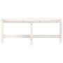 Tavolino da Salotto Bianco 118x63x45 cm Legno Massello di Pino