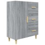 Credenza Grigio Sonoma 69,5x34x90 cm in Legno Multistrato