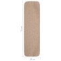 Tappetini Scale Antiscivolo 15 pz 75x20 cm Beige Rettangolari