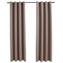 Tende Oscuranti con Anelli Metallo 2 pz Grigio Talpa 140x245 cm