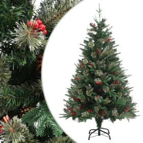 Albero di Natale con Pigne Verde 120 cm in PVC e PE