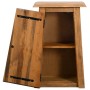 Mobile da Bagno a Parete in Legno Massello di Pino 42x23x70 cm