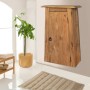 Mobile da Bagno a Parete in Legno Massello di Pino 42x23x70 cm