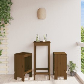 Sgabelli da Bar 2 pz Miele 40x36x75 cm Legno Massello di Pino