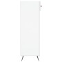 Scarpiera Bianco Lucido 60x35x105 cm in Legno Multistrato