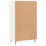 Scarpiera Bianco Lucido 60x35x105 cm in Legno Multistrato