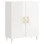 Credenza 69,5x34x90 cm in Legno Multistrato Bianco Lucido