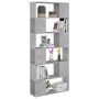 Libreria/Divisorio Grigio Cemento 80x24x186 cm in Truciolato