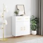 Credenza 69,5x34x90 cm in Legno Multistrato Bianco Lucido