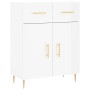 Credenza 69,5x34x90 cm in Legno Multistrato Bianco Lucido