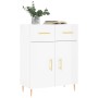 Credenza 69,5x34x90 cm in Legno Multistrato Bianco Lucido